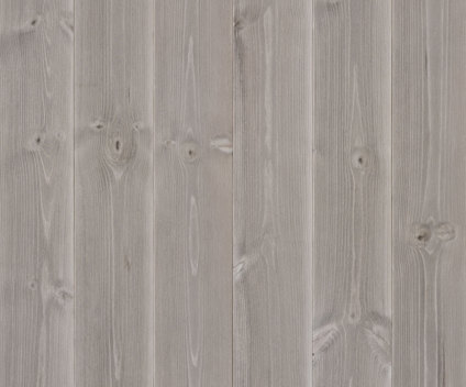 Slätspontspanel i grå färg med synliga träådringar och kvistar.