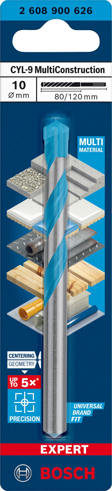 BORR CYL MULTICONSTRUCTION 10X120MM - Bosch