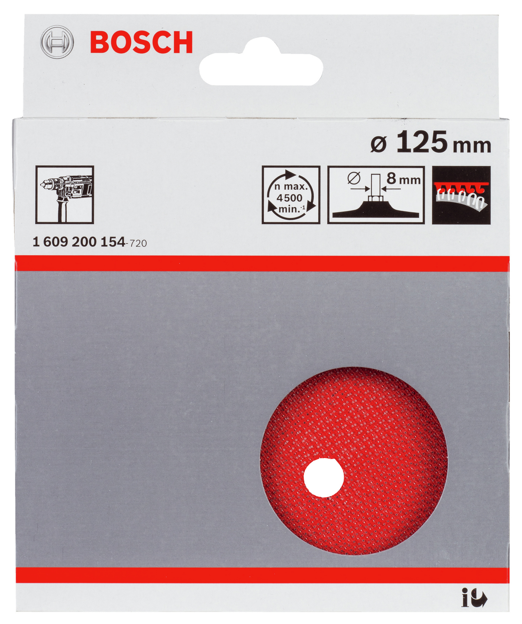 SLIPTALLRIK 125MM KARDBORRFÄSTE - Bosch