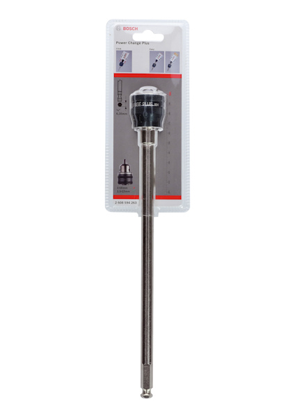 Förpackning med Bosch power change plus borrförlängare.