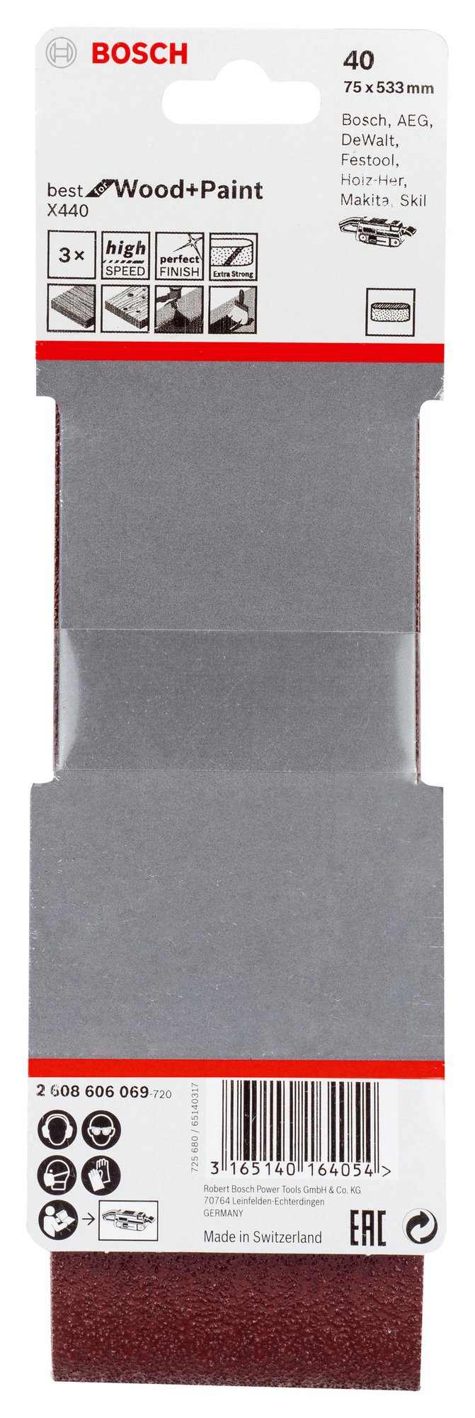 SLIPBAND 75X533MM BFW K40 3ST  - Bosch