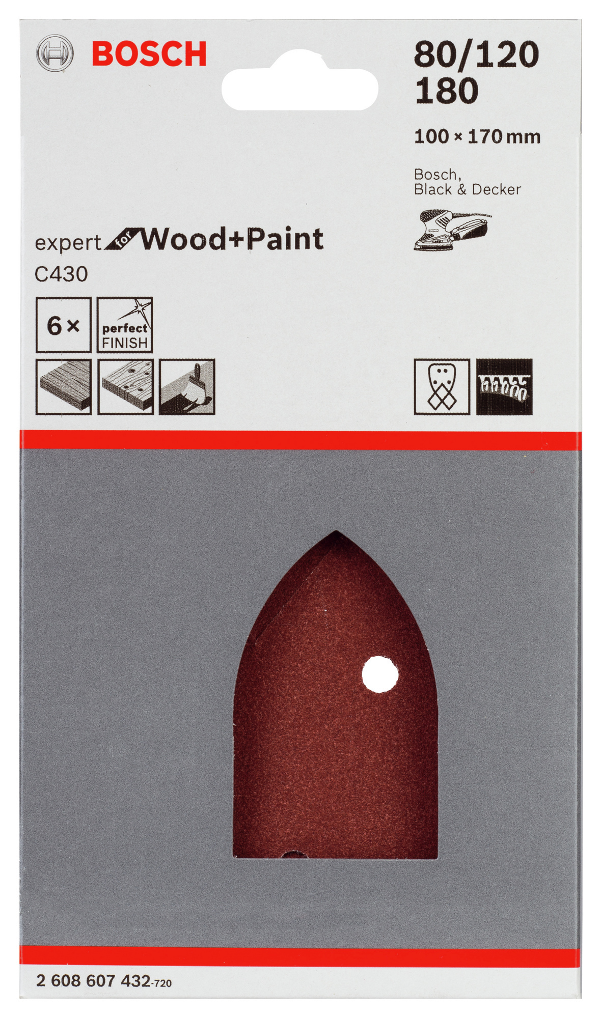 SLIPPAPPER BOSCH C430 EXPERT FOR WOOD AND PAINT MULTISLIP - Bosch