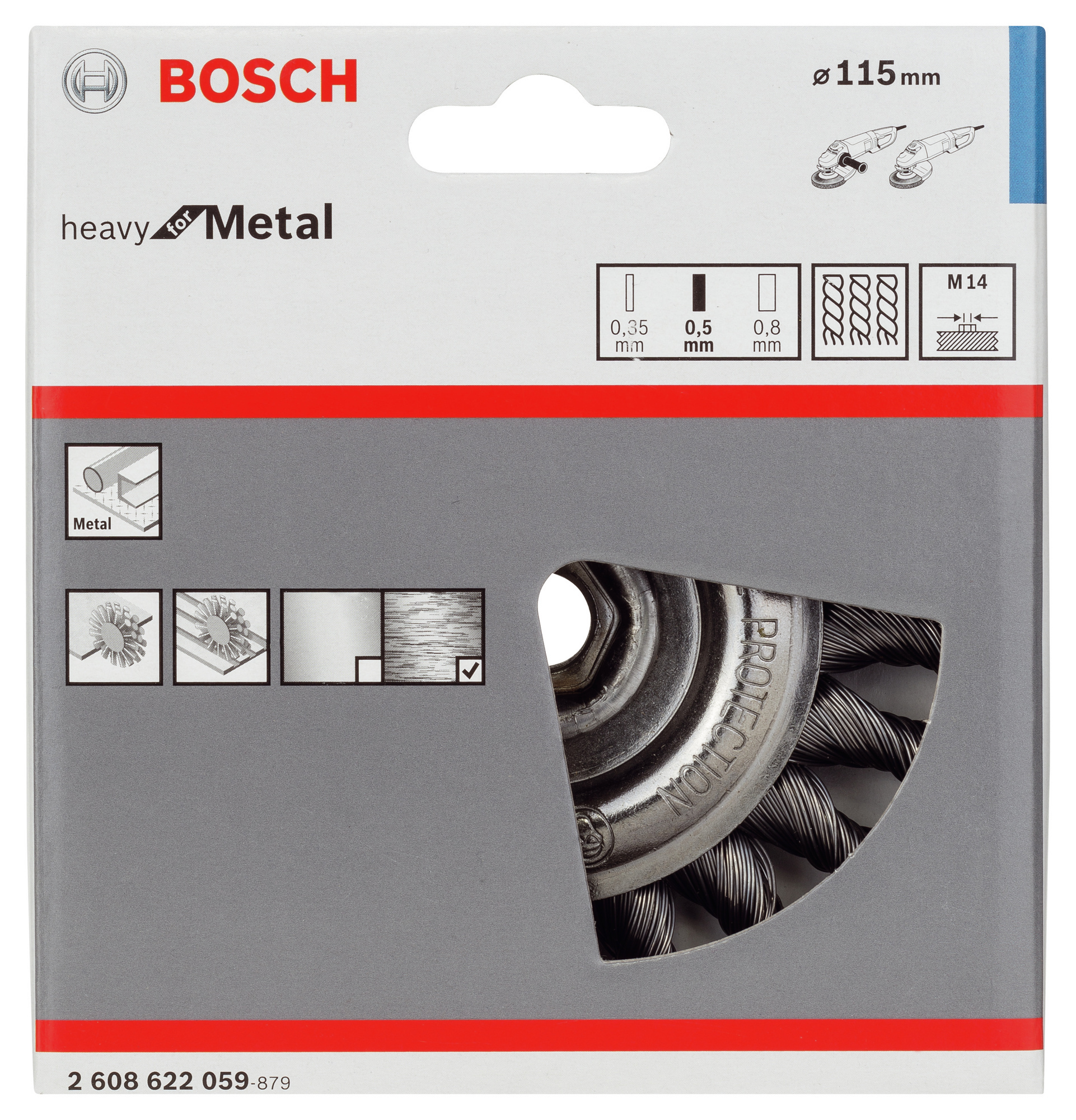 SKIVBORSTE 115MM M14 FLÄTAD  - Bosch