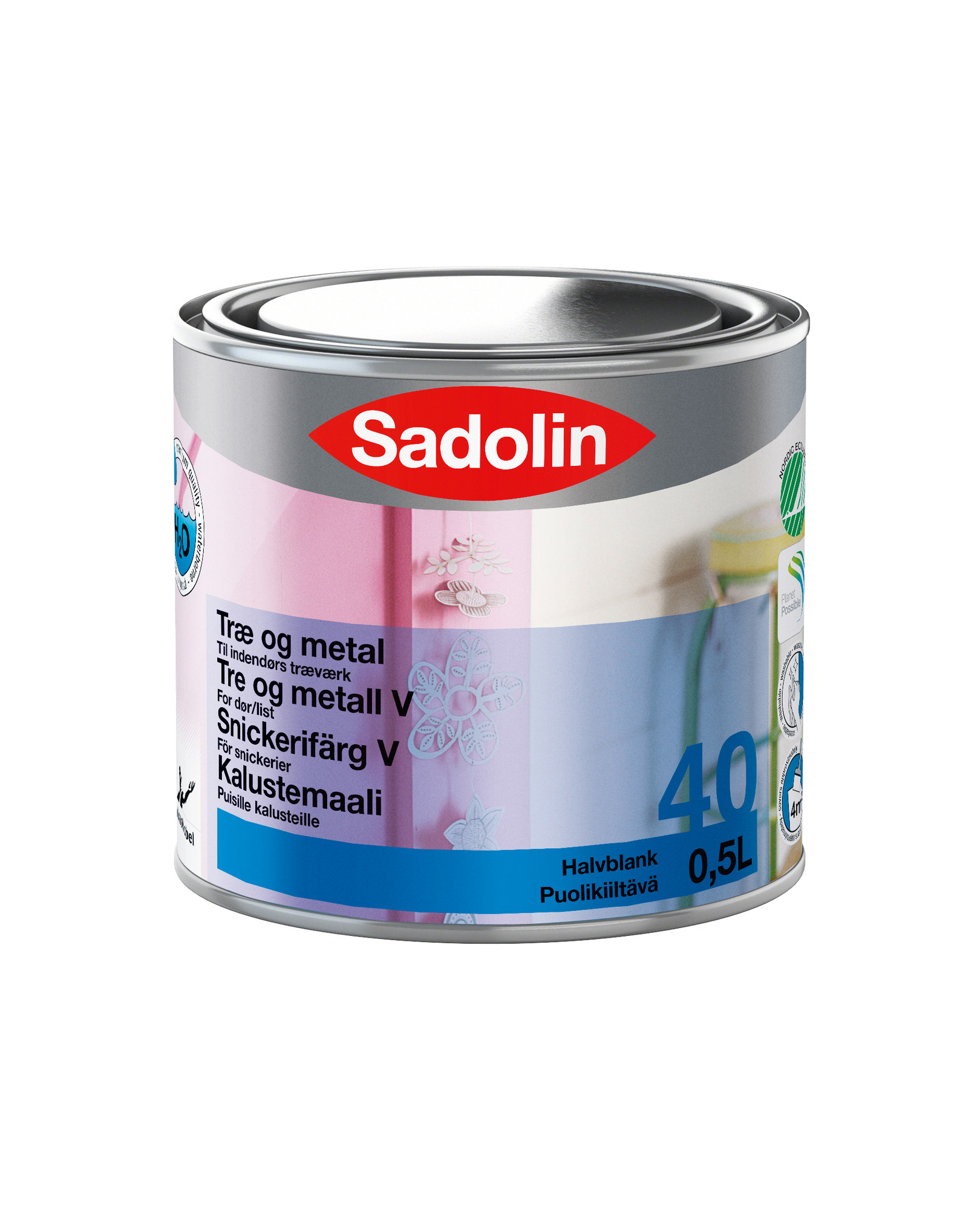 SNICKERIFÄRG V HALVBLANK SVART SADOLIN INOMHUS - Sadolin