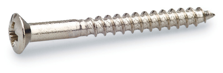 TRÄSKRUV TKFX MÄSSING FÖRNICKLAD - FAST