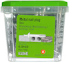 Grön förpackning med metal nail plug av märket ESSVE. Innehåller 100 st, storlek 6,0x40 mm. Art 105253.