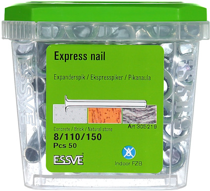 Förpackning med expresspikar 8/110/150, 50 st, ESSVE.