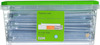 Transparent plastlåda med grönt lock, innehållande ESSVE Expansionsspikar, 8x110/150 mm, 50 st. Art.nr: 906215.
