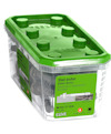 Plastförpackning med grönt lock, innehållande 25 st expanderankare. Märkt ESSVE och dimension M10 x 75/104.