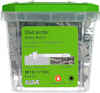 Förpackning med expanderskruvar, grönt etikett med instruktion och märkningen ESSVE. 25 st. M10/7/104.