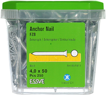 Förpackning med 250 st ankarskruvar 4,0 x 50 mm, Art 851811, Essve.