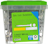 Plastbehållare med golv/list/sockelskruv, 3,9x57 mm, vit, 250 stycken från Essve.