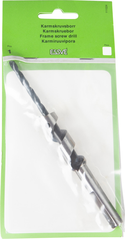 Förpackning med ett karmsskruvsborr från Essve.