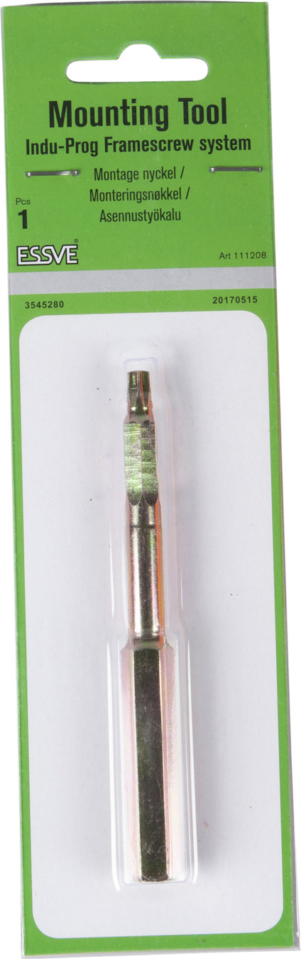 Monteringsverktyg för Indu-Prog Framescrew System i förpackning, varumärke ESSVE.
