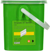 Grön plastförpackning med ESSVE stripnails 34° Barbed FZV, 2,8 x 50, 2200 st. Art 777401.