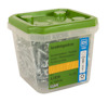 Plastförpackning med inredningsskruv, 4,2x28 mm, 250 st, Essve, grön lock.