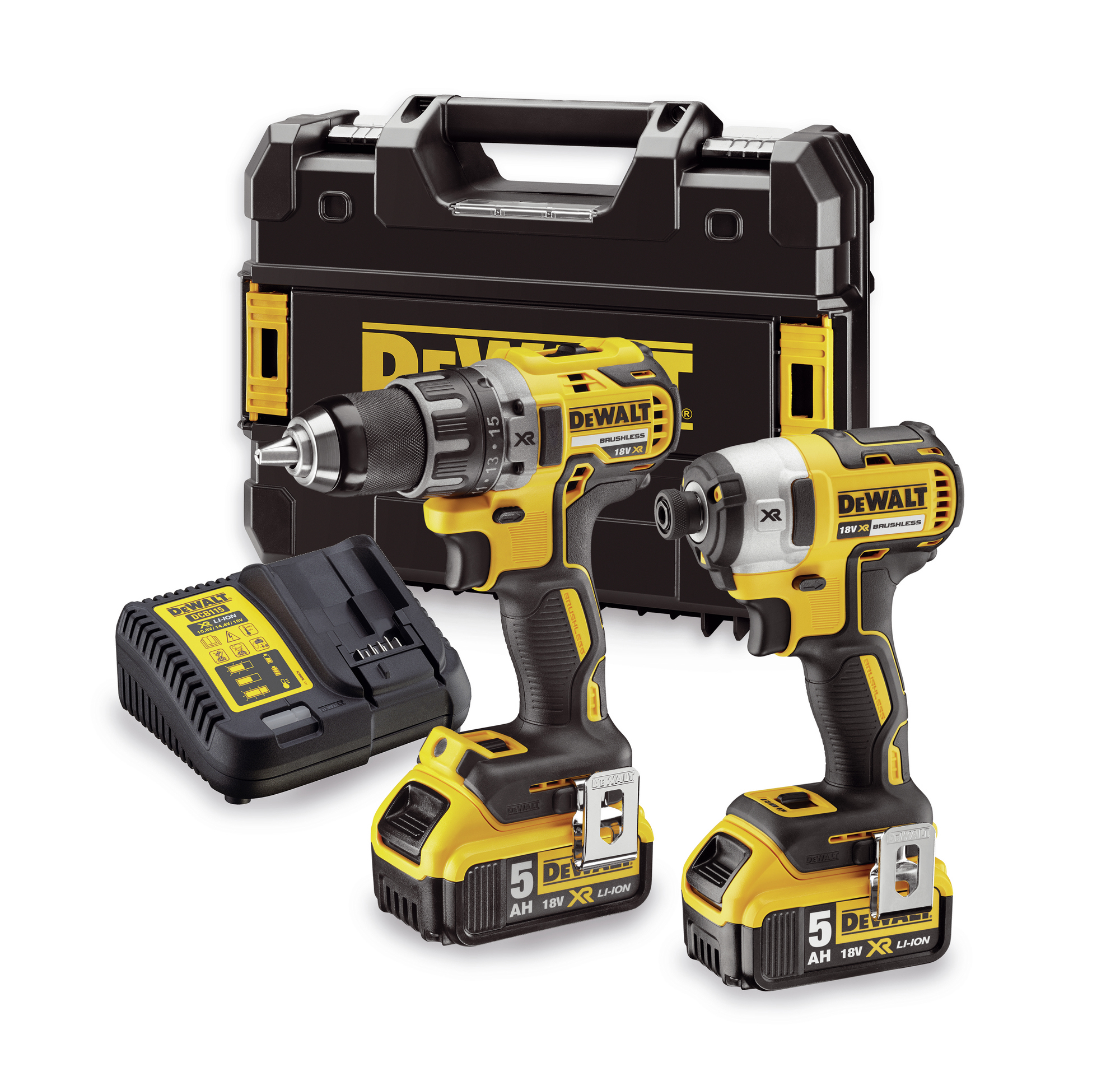 MASKINKIT DCK268P2T 18V BORRM SLAGSKRUVDR TSTAK - DeWalt