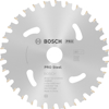 Cirkelsågklinga från Bosch Pro Steel med tänder runt kanten och märkning i mitten.