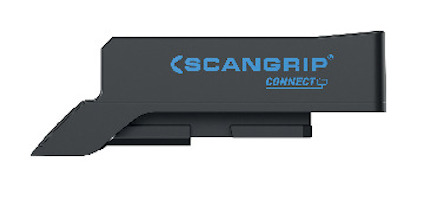 Scangrip Connect adapter i svart med blå logotyp och skriften "CONNECT".
